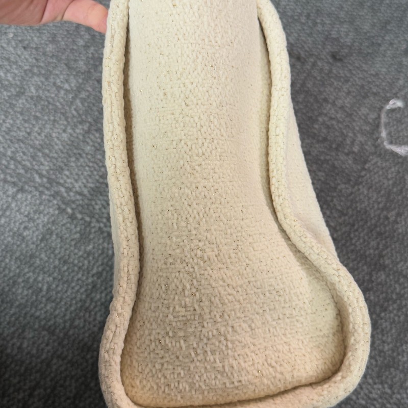 Chanel 米白金絲logo沙灘包肩背包tote-14