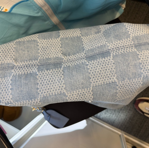 LOUIS VUITTON Vagabond Hobo 單肩包 N00202 牛仔布皮革藍色二手男款-8