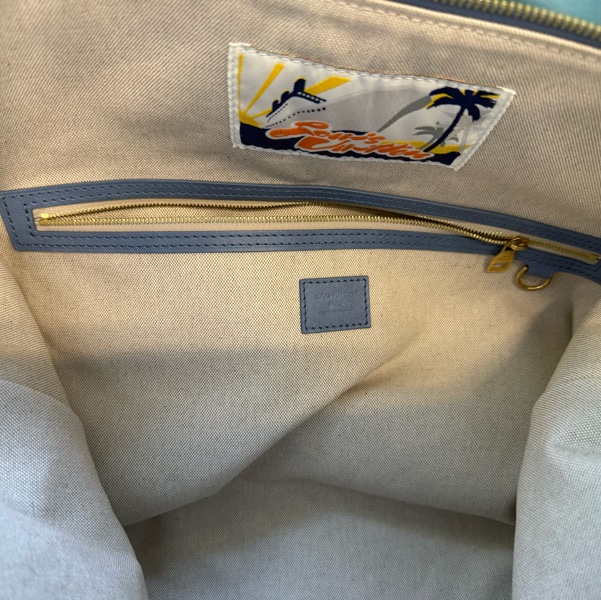 LOUIS VUITTON Vagabond Hobo 單肩包 N00202 牛仔布皮革藍色二手男款-9