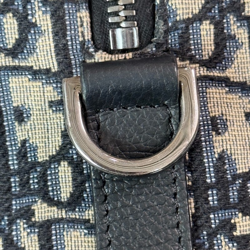 Dior Lingot26 馬鞍翻蓋老花滿印小牛皮 旅行包-7