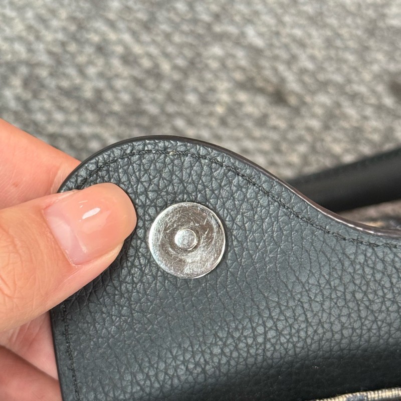 Dior Lingot26 馬鞍翻蓋老花滿印小牛皮 旅行包-10