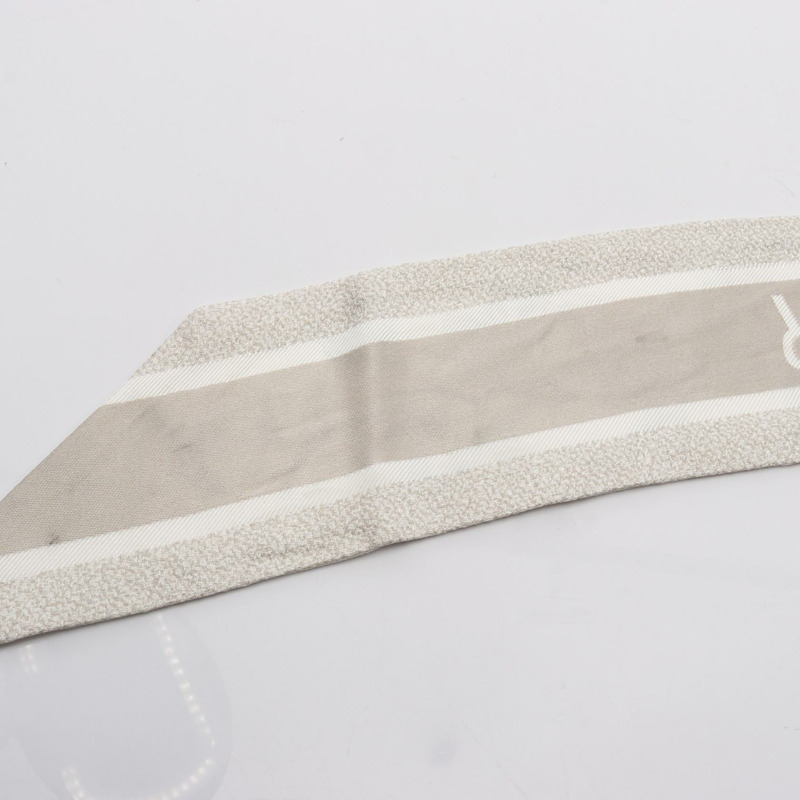 Christian Dior D-Floral Mitzah 絲巾 24FCO106I606 真絲 白色 米色 多色 二手 CD-5