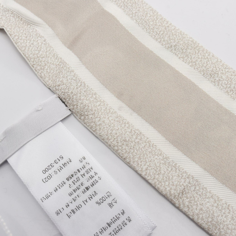 Christian Dior D-Floral Mitzah 絲巾 24FCO106I606 真絲 白色 米色 多色 二手 CD-7