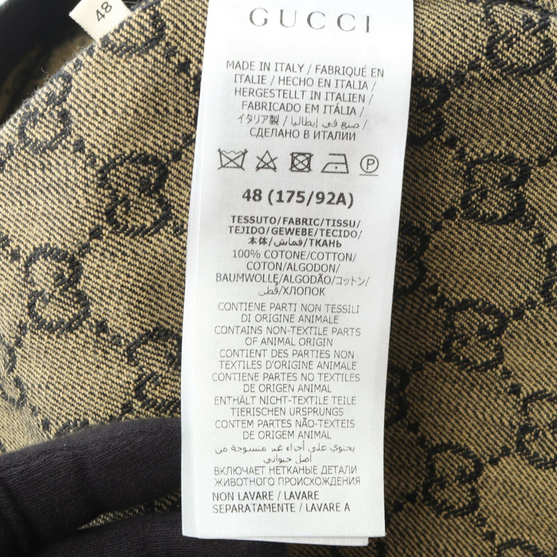 GUCCI GG提花襯衫牛仔夾克 669613 純棉黑 #48 二手男款-3