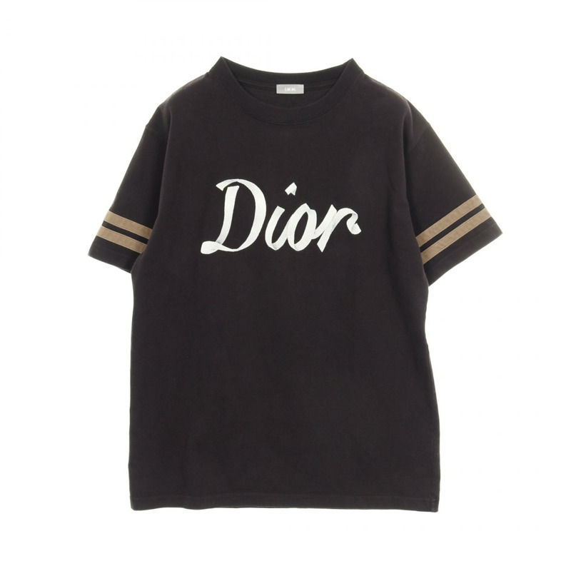Christian Dior Logo 短袖T卹,純棉材質,黑色,L碼,二手男款-0
