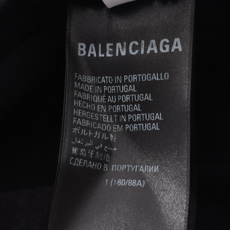 BALENCIAGA × Adidas 男款純棉T卹，黑白配色，1碼，二手。-4