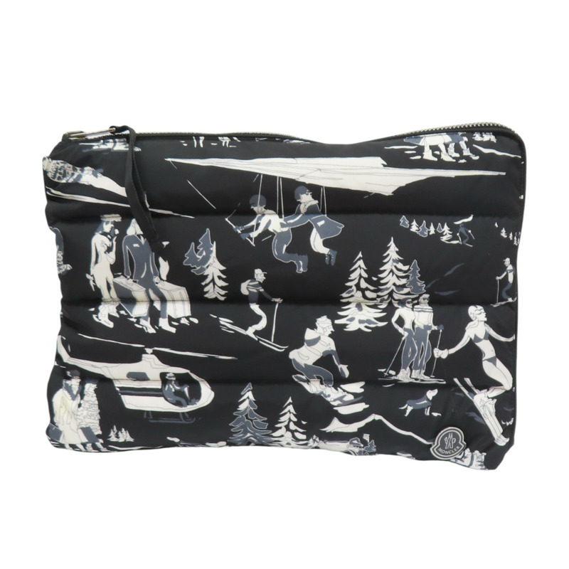 黑色 尼龍 手拿包【MONCLER 盟可睞】-0