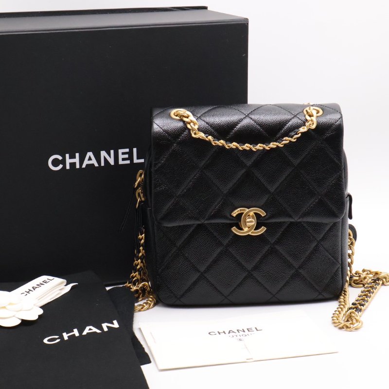 CHANEL 22P Ado雙肩後背包 - 黑金-8