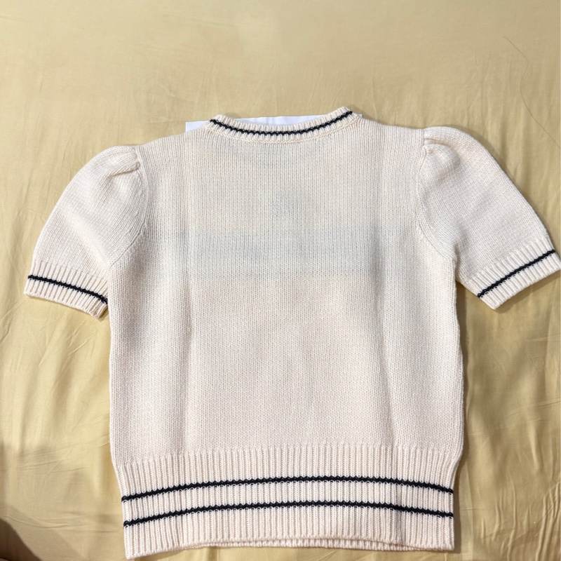 Dior白色短袖幸運星針織-2