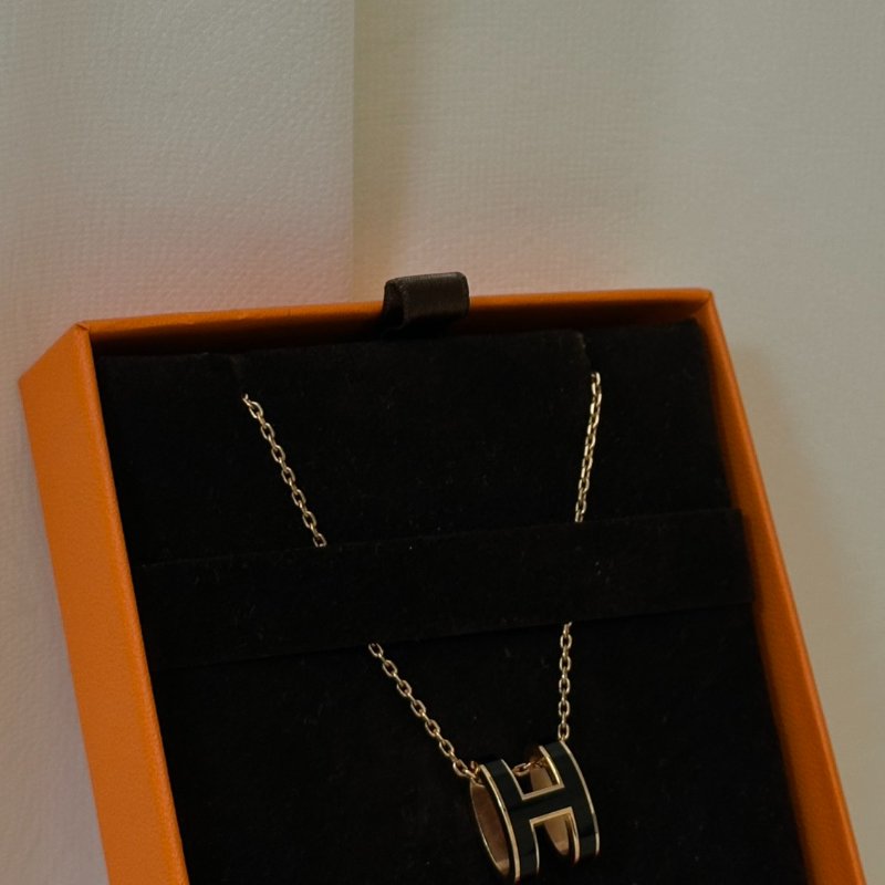 HERMES Pop H項鍊 - 黑玫瑰金-3