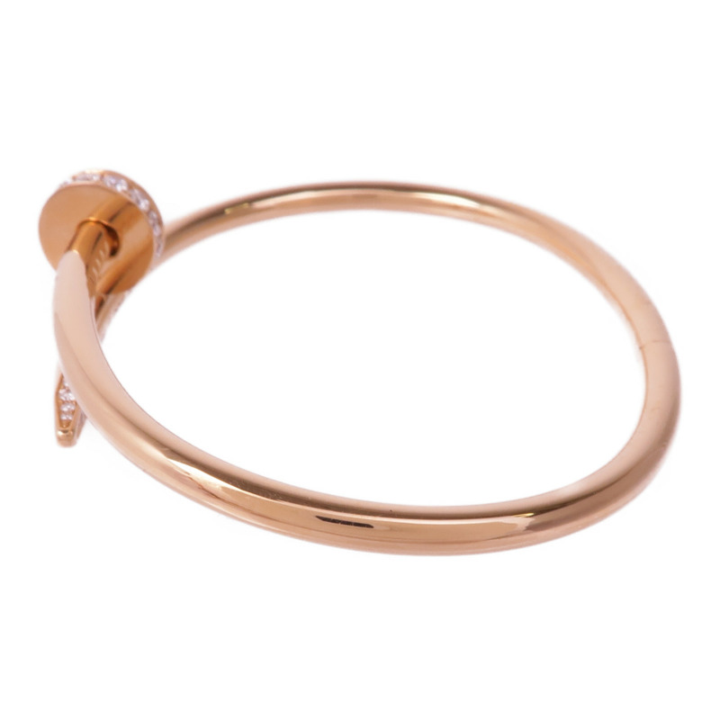 CARTIER 18K玫瑰金Juste un Clou鑽石手鐲Cartier#17-1