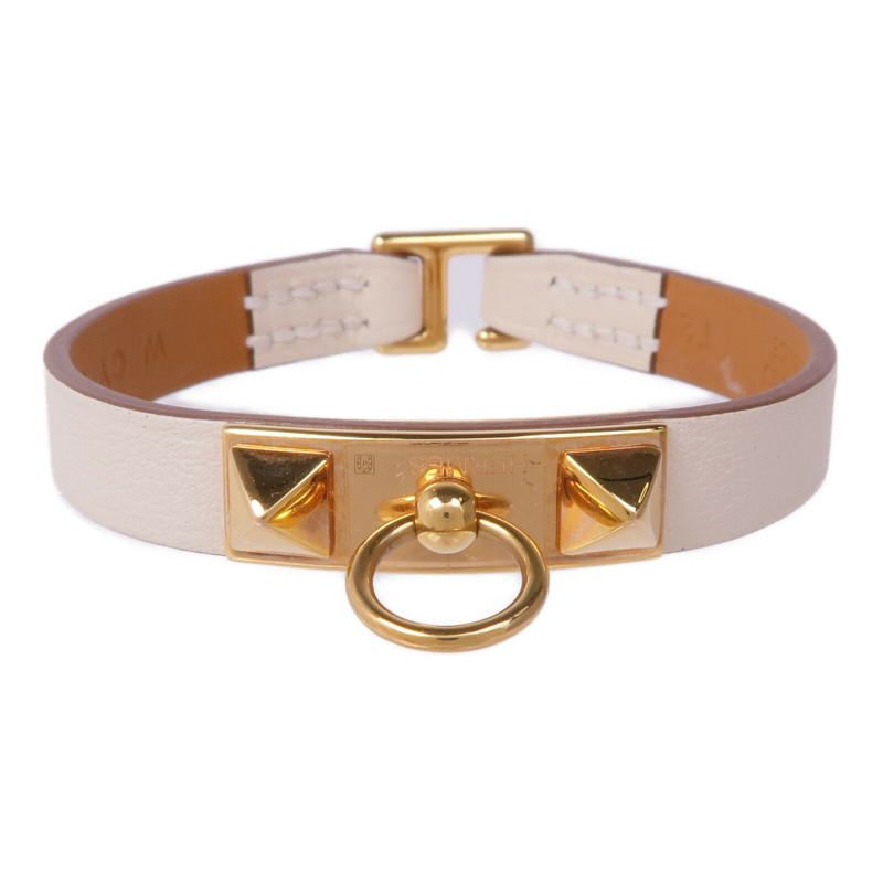 HERMES Swift皮革Rivale Mini Bracelet金扣手帶-0