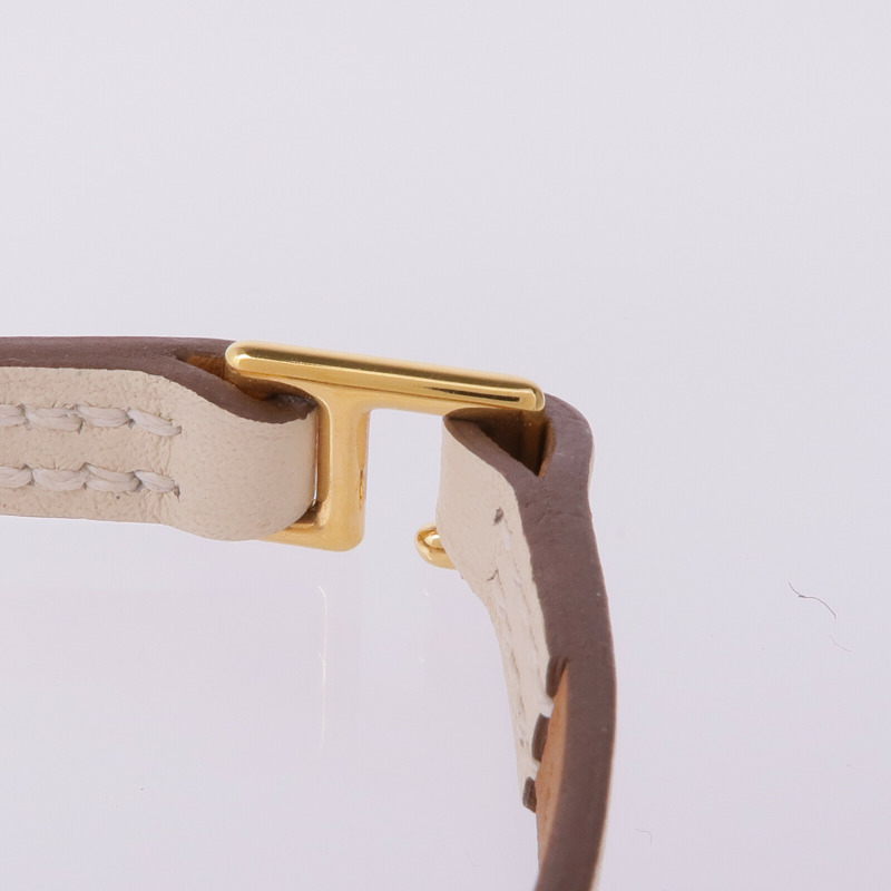 HERMES Swift皮革Rivale Mini Bracelet金扣手帶-4