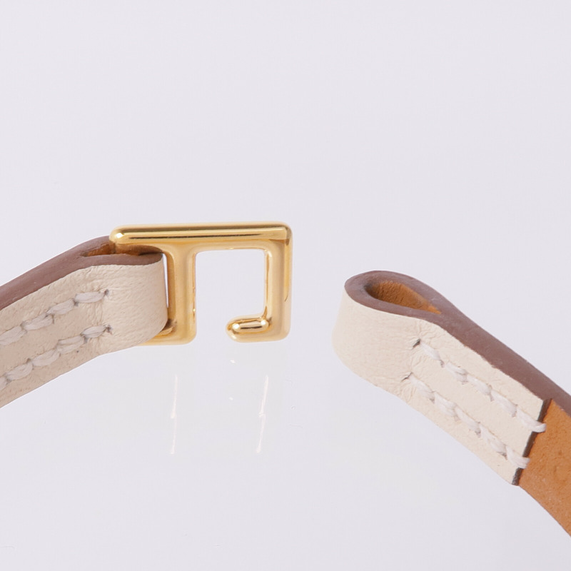 HERMES Swift皮革Rivale Mini Bracelet金扣手帶-5