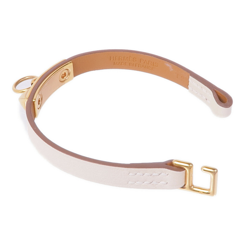 HERMES Swift皮革Rivale Mini Bracelet金扣手帶-6