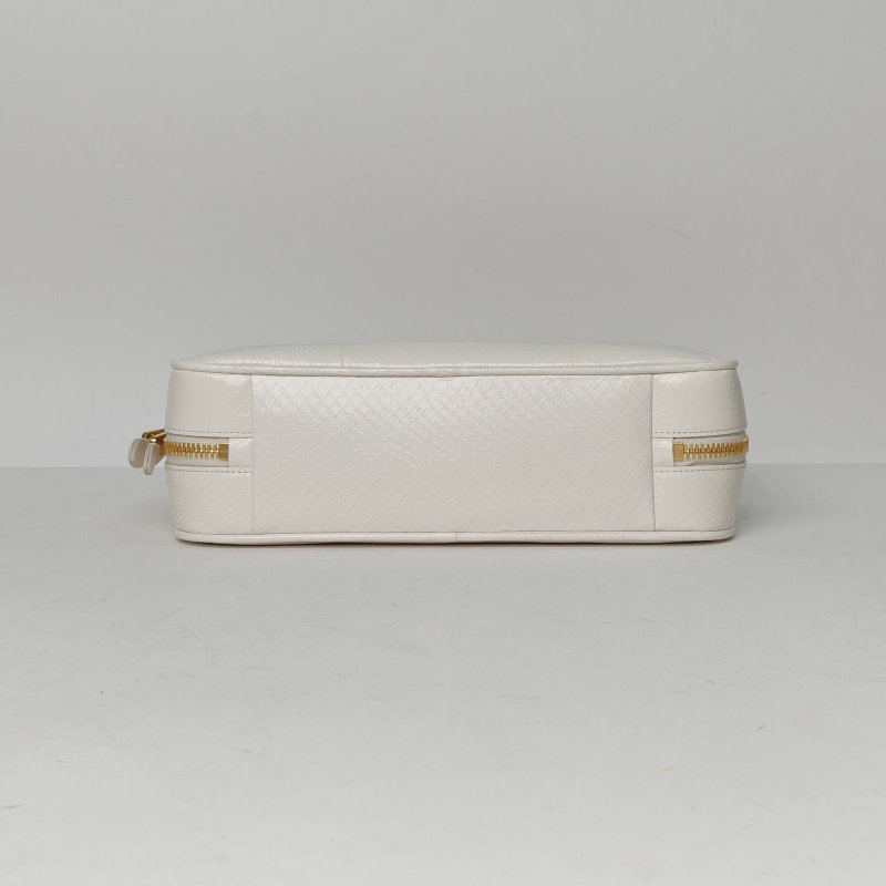 MIU MIU 白色蛇皮金扣BeauAyers公事包手袋中號30肩背包-4