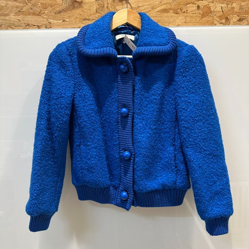 【美收精品】PRADA 寶藍色短版毛毛外套 B-264【隔月月中將轉賣至日本 上架期限30天】-0