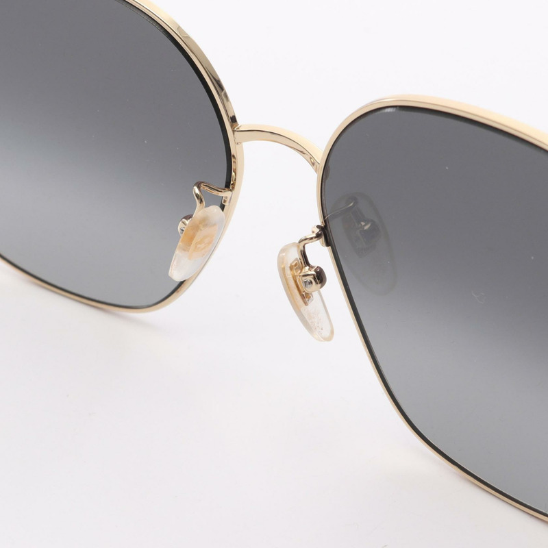 GUCCI 女士太陽眼鏡，鍍金/塑膠黑色，二手-5