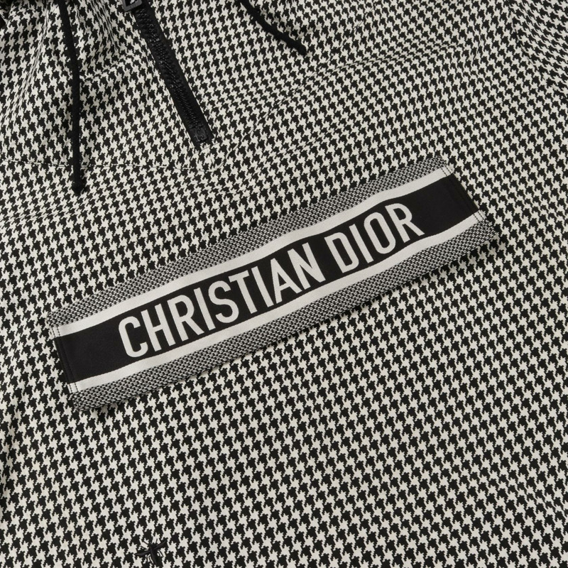 Christian Dior 蜜蜂刺繡山峰連帽衫，聚酯纖維，白色/黑色，XS 碼，女款-9