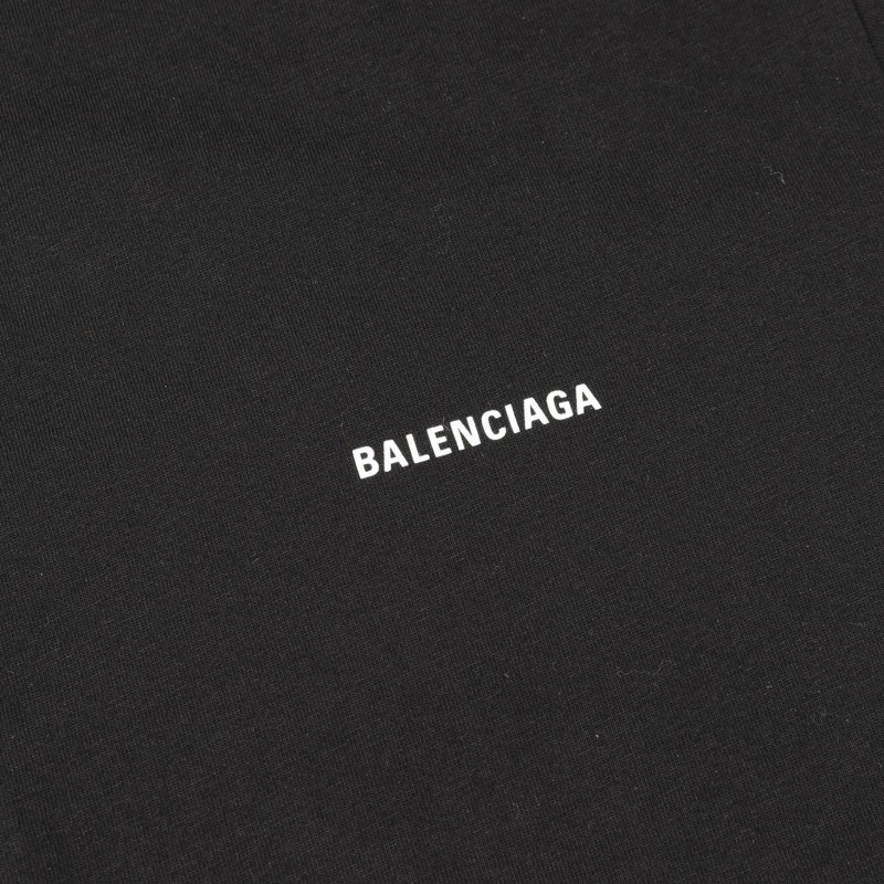 BALENCIAGA Logo T卹 613969 純棉 黑色 M碼 二手 男款-7