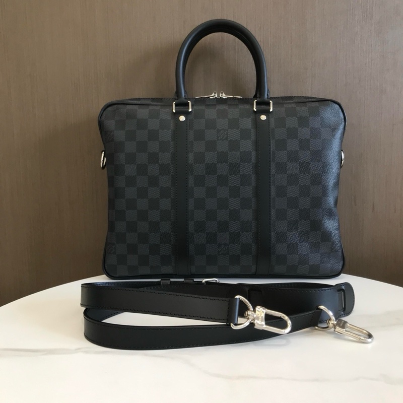 Lv棋盤格公事包-0