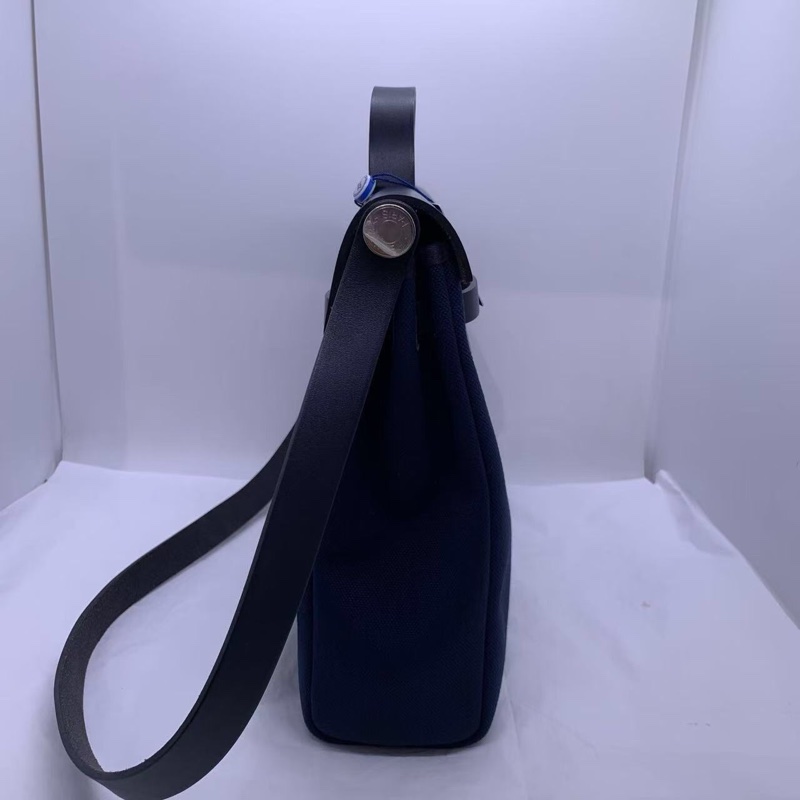 Hermes 愛馬仕 herbag39 海軍藍 B刻 單肩手提包-5
