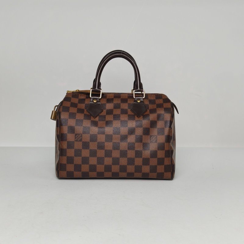 LOUIS VUITTON Sp25無肩帶棕色棋盤格PVC2014肩背包-2