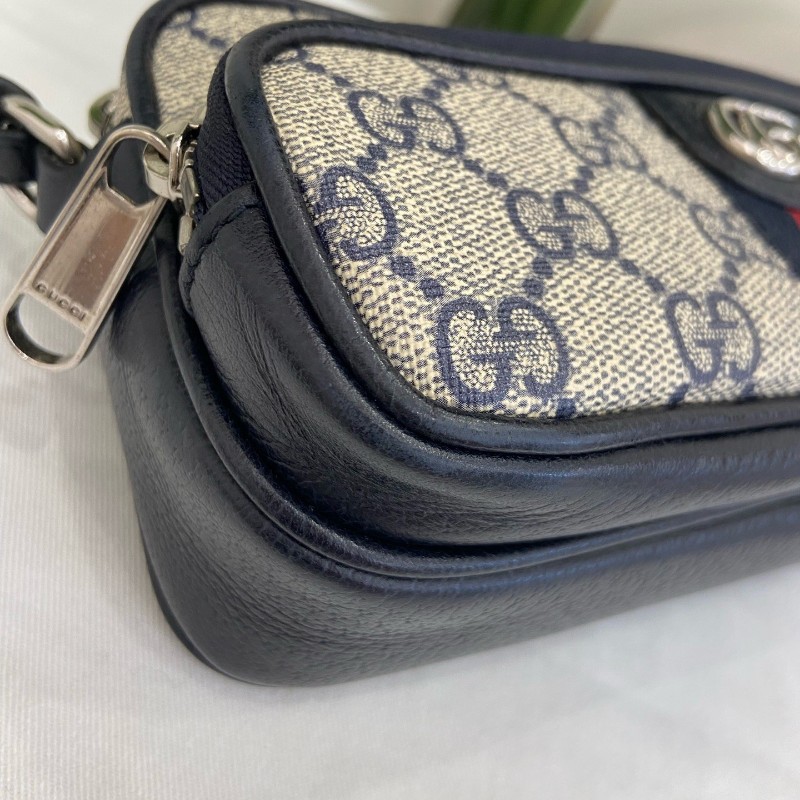 Gucci Ophidia藍色mini郵差包 腰包胸包-5
