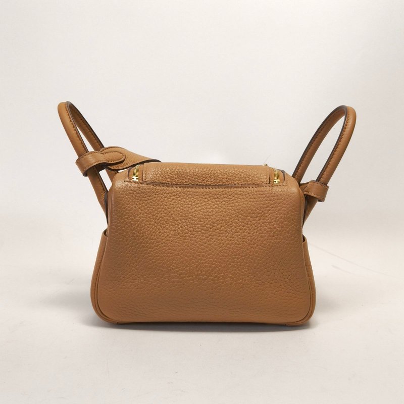 HERMES LindyMini4B新餅乾色TC皮B刻金扣肩背包-2