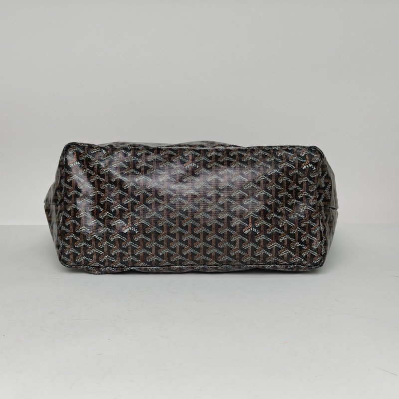 GOYARD SaintLouis購物袋子母包40大號黑色PVC銀扣肩背包-4
