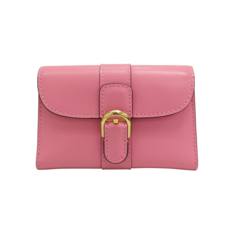 粉色 牛皮 Brillant 卡片夾【Delvaux 德爾沃】-0