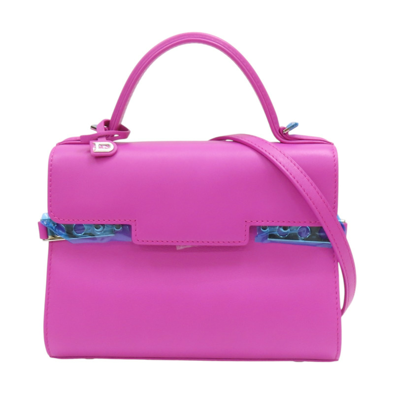 粉紅色 牛皮 Delvaux Tempete PM 肩背包【Delvaux 德爾沃】-0