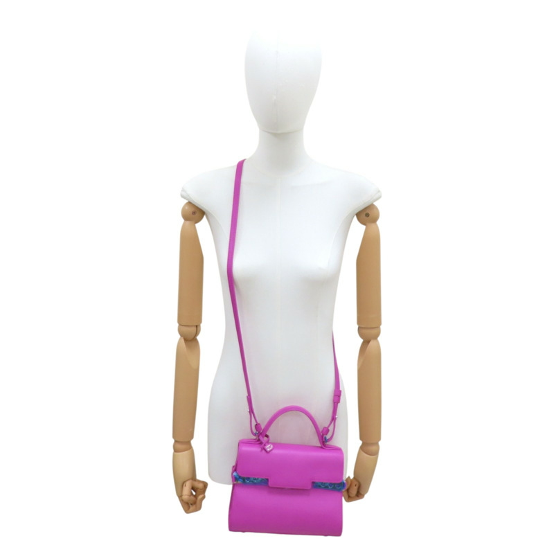 粉紅色 牛皮 Delvaux Tempete PM 肩背包【Delvaux 德爾沃】-12