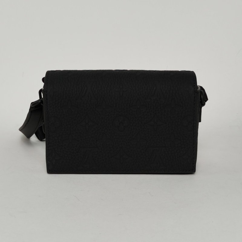 LOUIS VUITTON Steamer盒子包黑色牛皮晶片肩背包-2