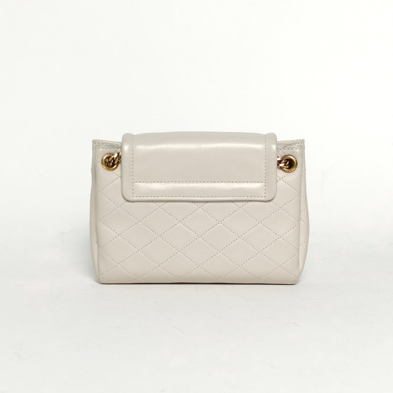 SAINT LAURENT NolitaMini18白色羊皮金扣肩背包-2