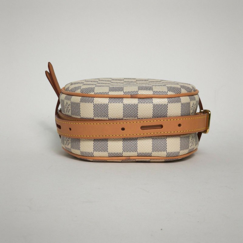 LOUIS VUITTON BOITECHAPEAUSOUPLE軟圓餅小號17白色棋盤格PVC2020肩背包-4