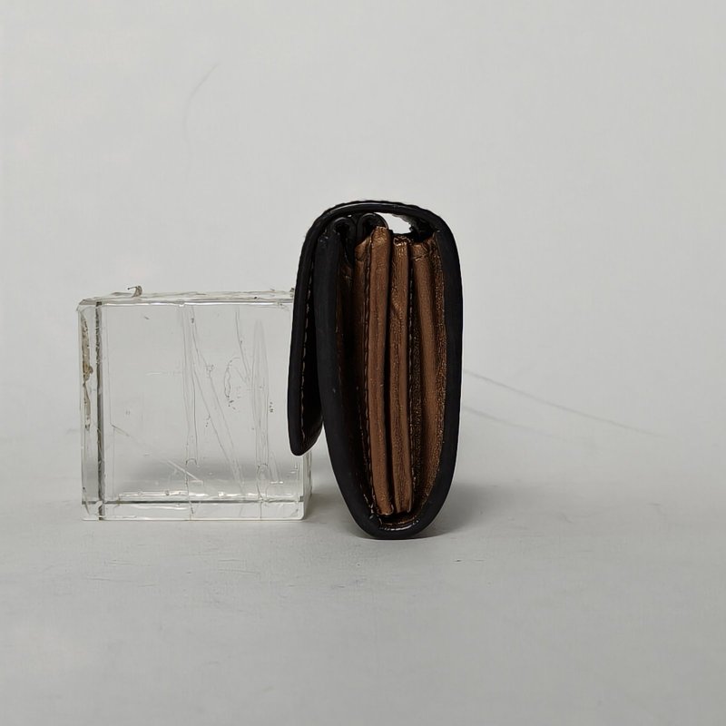 GUCCI 咖啡色漆皮GG零錢包卡包肩背包-3