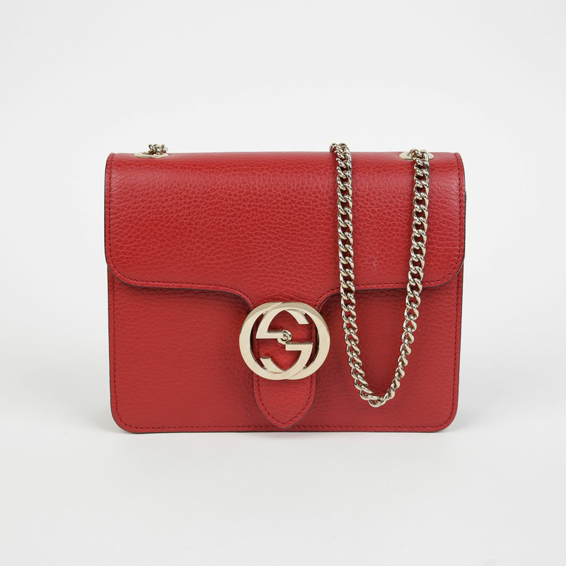 GUCCI 互扣鏈條單肩斜背包 510304-0