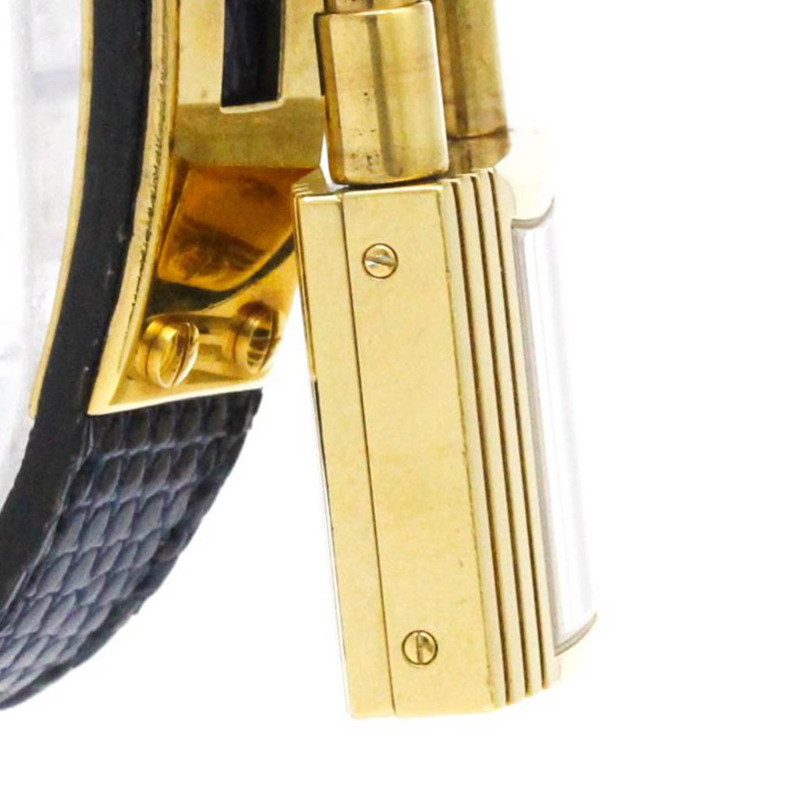 愛馬仕 Kelly 女士腕錶，鍍金皮革錶帶，石英機芯-7