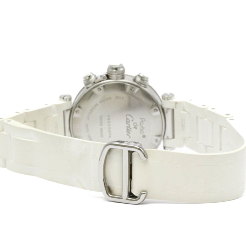 卡地亞 Pasha Seatimer 精鋼石英中型腕錶 W3140005 拋光-4