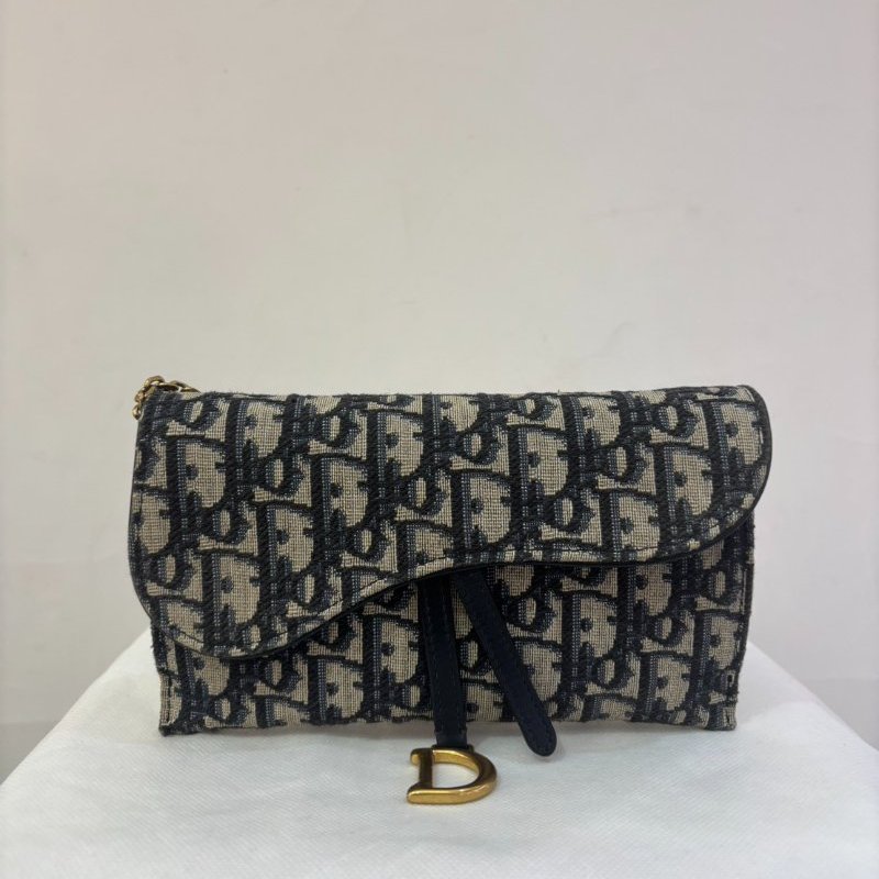 DIOR Saddle 藍緹花WOC MINI-0