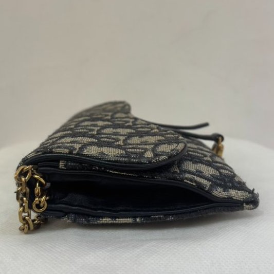 DIOR Saddle 藍緹花WOC MINI-4