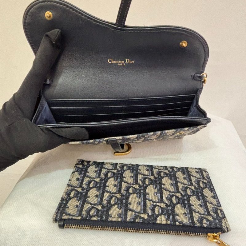 DIOR Saddle 藍緹花WOC MINI-5