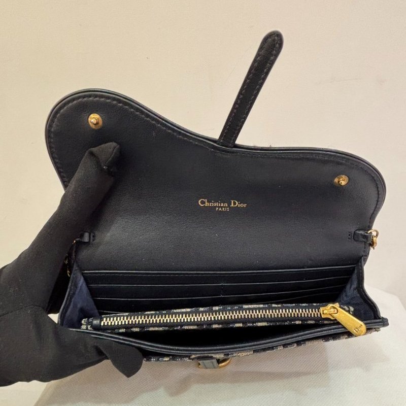 DIOR Saddle 藍緹花WOC MINI-6