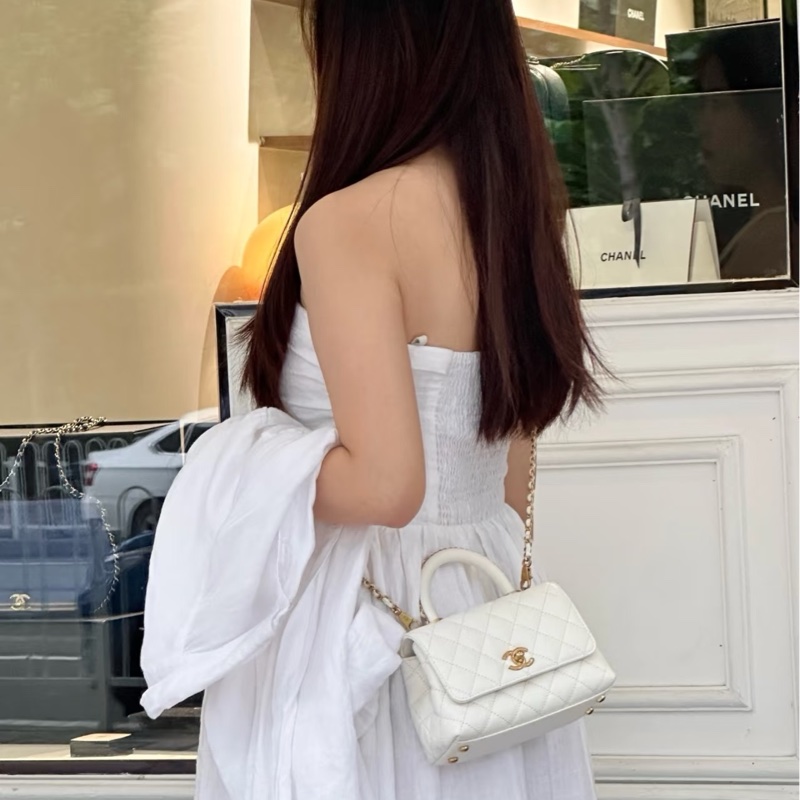 香奈兒mini coco handle 白金-4