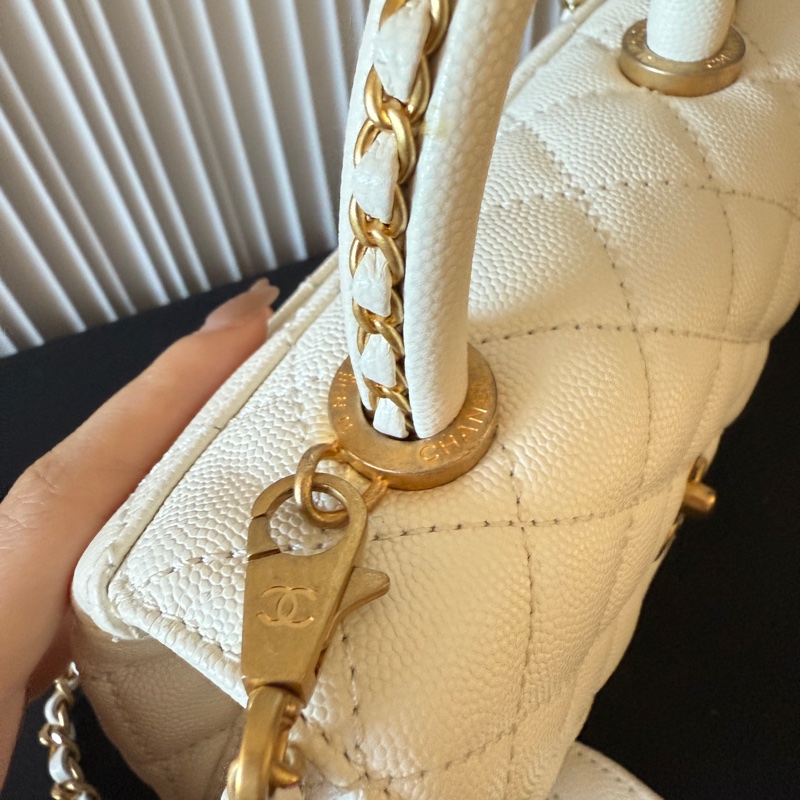 香奈兒mini coco handle 白金-5