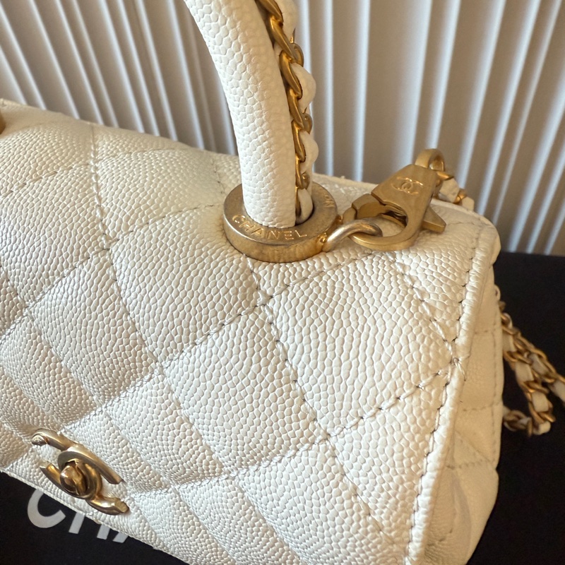 香奈兒mini coco handle 白金-6