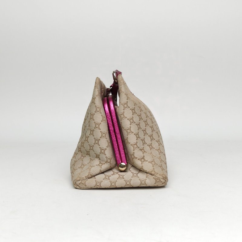 CELINE 老花帆布中古斜跨包肩背包-3