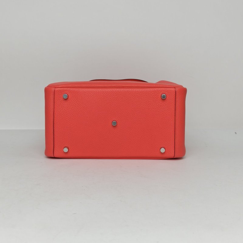 HERMES Lindy30T5齋普爾粉TC皮C刻銀扣肩背包-4