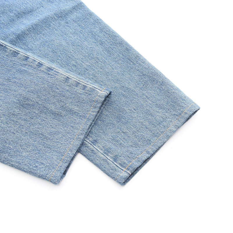 香奈兒 COCO 標誌連結牛仔褲，棉質，藍色，二手，女款 #38 CC-6